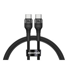 Кабель Senteo Montes series ST-01 60W Type-C to Type-C 1m Black