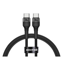 Кабель Senteo Montes series ST-01 100W Type-C to Type-C 1m Black