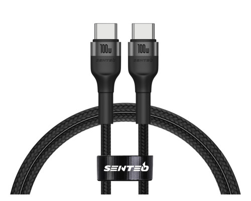 Кабель Senteo Montes series ST-01 100W Type-C to Type-C 1m Black
