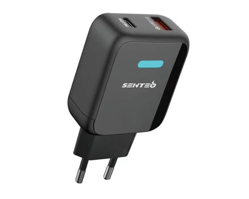 Мережевий зарядний пристрій 20W Senteo Z-03 PD20W+QC3.0 Certificate CE Black