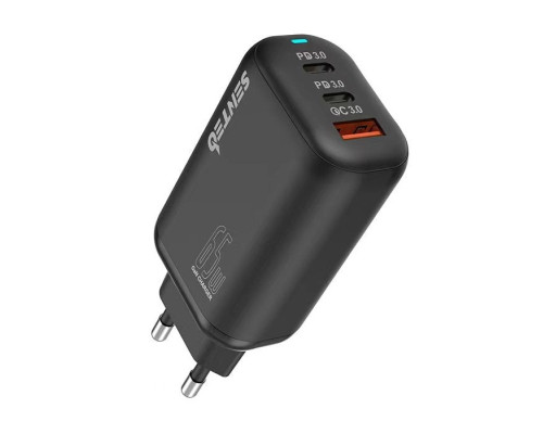 Мережевий зарядний пристрій 65W Senteo Z-21 PD65W+QC3.0 Certificate CE Black
