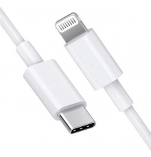 PD кабель Type-C to Lightning Apple iPhone 11/iPhone 12, 1м білий 