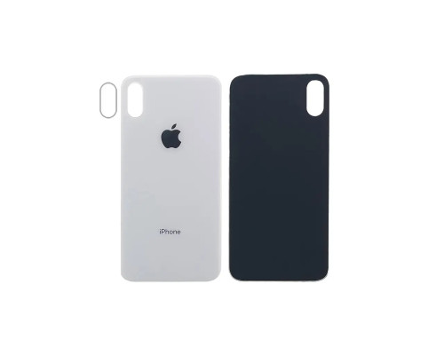 Задня кришка корпусу Apple iPhone XS Max White, звичайний виріз та кільце камери