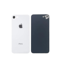 Задня кришка корпусу Apple iPhone 8 White, звичайний виріз та кільце камери