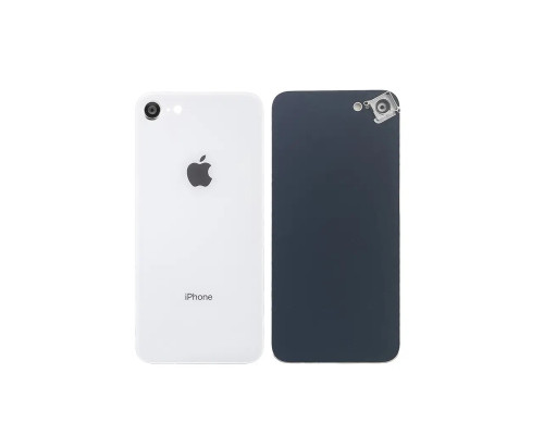 Задня кришка корпусу Apple iPhone 8 White, звичайний виріз та кільце камери