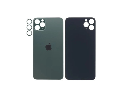 Задня кришка корпусу Apple iPhone 11 Pro Midnight Green, звичайний виріз та кільце камери