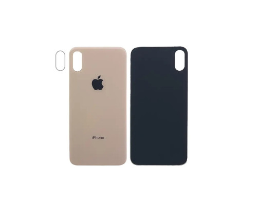 Задня кришка корпусу Apple iPhone XS Max Gold, звичайний виріз та кільце камери