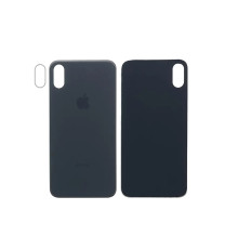 Задня кришка корпусу Apple iPhone X Black, звичайний виріз та кільце камери