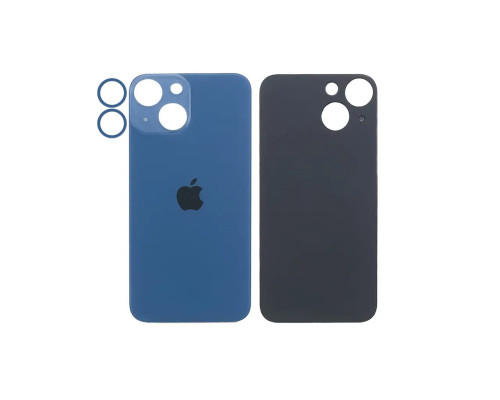 Задня кришка корпусу Apple iPhone 13 Blue, звичайний виріз та кільце камери