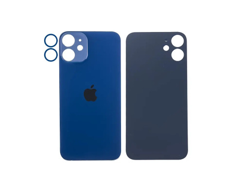 Задня кришка корпусу Apple iPhone 12 Blue, звичайний виріз та кільце камери