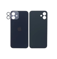 Задня кришка корпусу Apple iPhone 12 Midnight, звичайний виріз та кільце камери