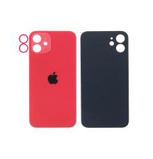Задня кришка корпусу Apple iPhone 12 Red, звичайний виріз та кільце камери