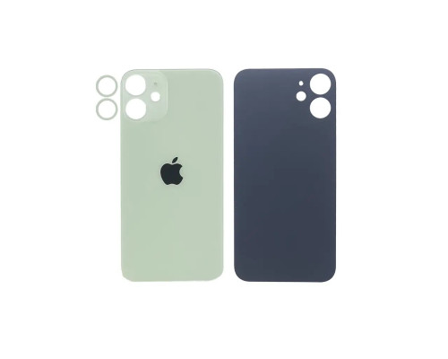Задня кришка корпусу Apple iPhone 12 Mini Green, звичайний виріз та кільце камери