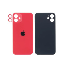 Задня кришка корпусу Apple iPhone 12 Mini Red, звичайний виріз та кільце камери
