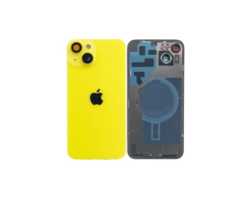 Задня кришка корпусу Apple iPhone 14 Plus Yellow, звичайний виріз в зборі зі склом камери