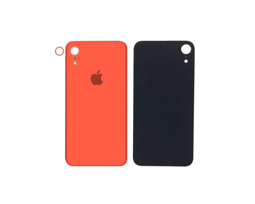 Задня кришка корпусу Apple iPhone XR Coral, звичайний виріз та кільце камери
