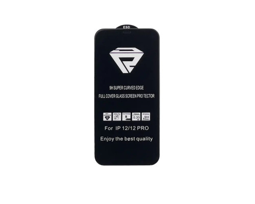 Захисне скло 10D Full Glue Protect для Apple iPhone 12/12 Pro