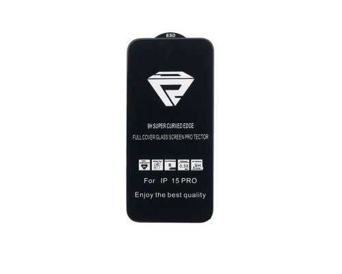 Захисне скло 9D Full Glue Protect для Apple iPhone 15 Pro