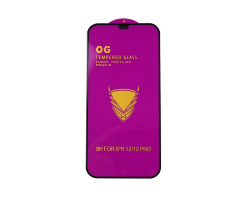 Захисне скло Tempered Glass OG Premium для iPhone 12/12 Pro Black