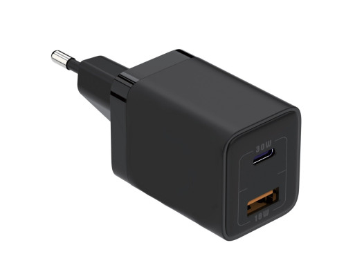 Мережевий зарядний пристрій 18W  Senteo Z-10 PD30W+QC3.0 Certificate CE Black