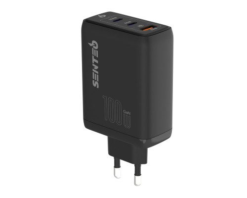Мережевий зарядний пристрій 100W  Senteo Z-11 PD100W+QC3.0 Certificate CE Black