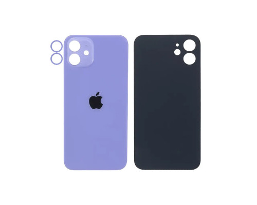 Задня кришка корпусу Apple iPhone 12 Purple, звичайний виріз та кільце камери