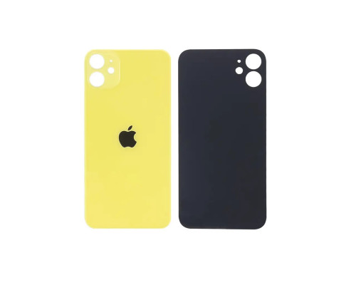 Задня кришка корпусу Apple iPhone 11 Yellow, великий виріз під камеру