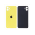 Задня кришка корпусу Apple iPhone 11 Yellow, великий виріз під камеру