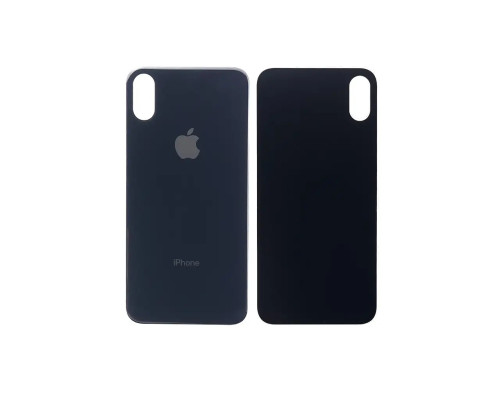 Задня кришка корпусу Apple iPhone X Black, великий виріз під камеру