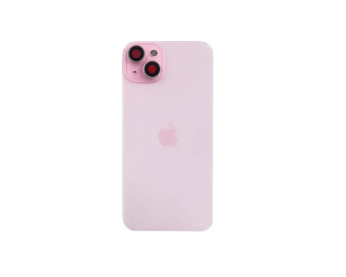 Задня кришка корпусу Apple iPhone 15 Pink, звичайний виріз в зборі зі склом камери