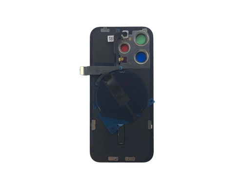 Задня кришка корпусу Apple iPhone 15 Pro Black Titanium, звичайний виріз в зборі зі склом камери Flex
