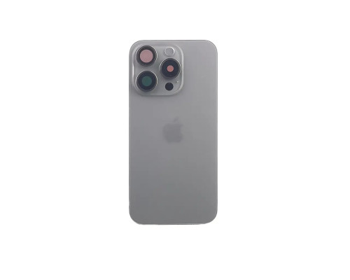 Задня кришка корпусу Apple iPhone 15 Pro Natural Titanium, звичайний виріз в зборі зі склом камери