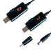 Кабель для роутера USB, DC, 5V-9V чи 12V, 0.85m, Black