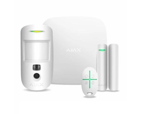 Комплект охоронної сигналізації Ajax StarterKit Cam Plus White
