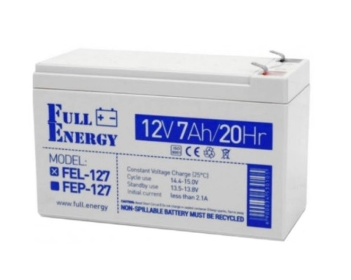 Акумулятор гелевий для ДБЖ Full Energy FEL-127, 12В, 7 А/год