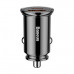 Автомобільний зарядний пристрій Baseus Circular Plastic QC 4.0 + PD3.0 30W USB + Type-C 5A Чорний